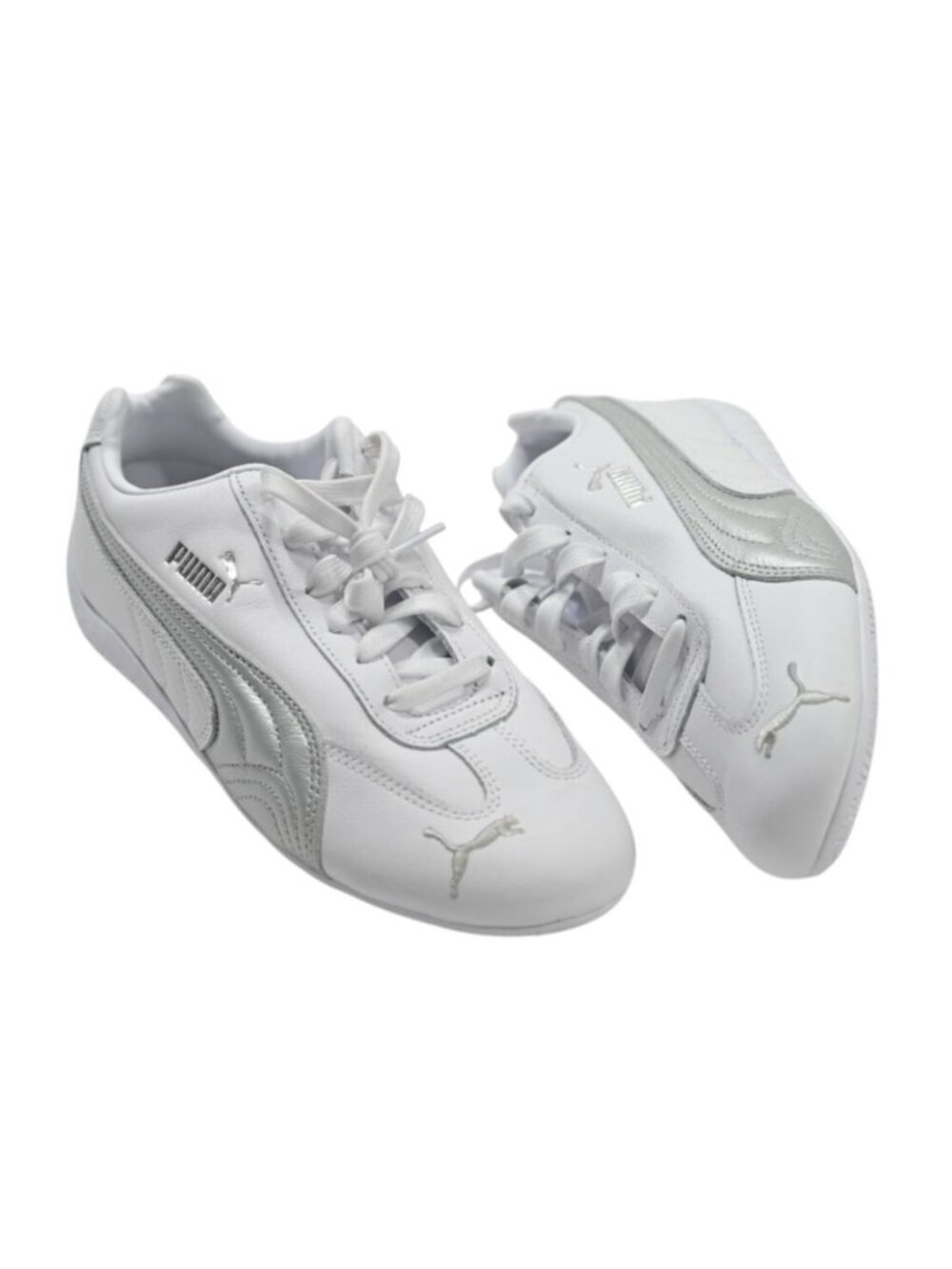 Puma Speedcat Leather Sneakers 403574-03 in Puma White Puma Silver